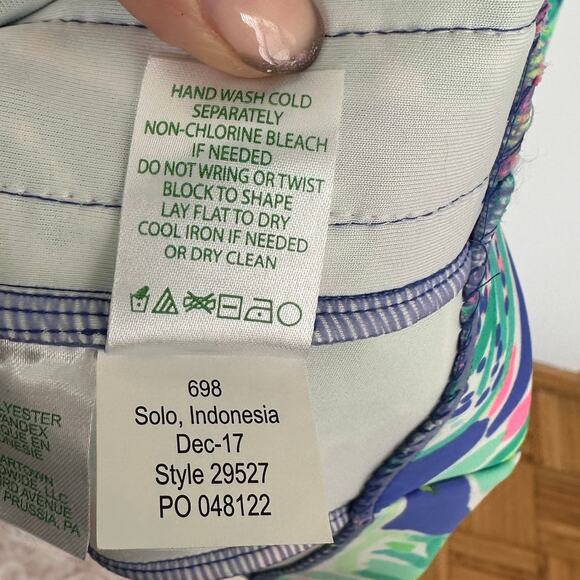 Lily Pulitzer Mila Shift Beckon Blue Wake Up Call Scuba Neon Dress Size XS, NWOT - Picture 8 of 8